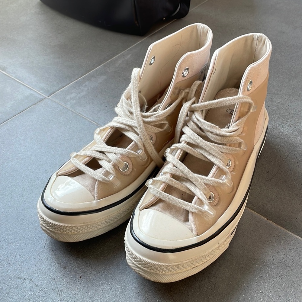 KIM JONES X Converse cream coloured high tops